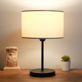 Opviq Lámpara de Mesa de Metal Crema AYD-2849